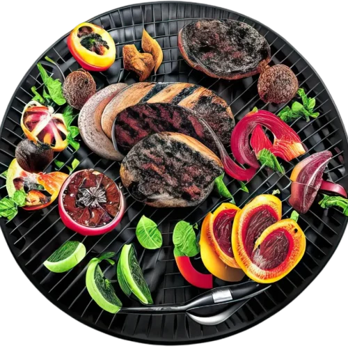 BBQ dish with vegetables
